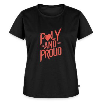 Communauté polyamoureuse Parentalité polyamoureuse - T-shirt Premium bio Femme - noir - Devant - Selfina (174cm)