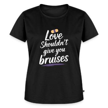 Sensibilisation à la violence conjugale - T-shirt Premium bio Femme - noir - Devant - Selfina (174cm)