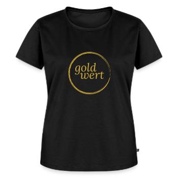 Gold value - Women's Premium Organic T-shirt - black - Front - Selfina (174cm)