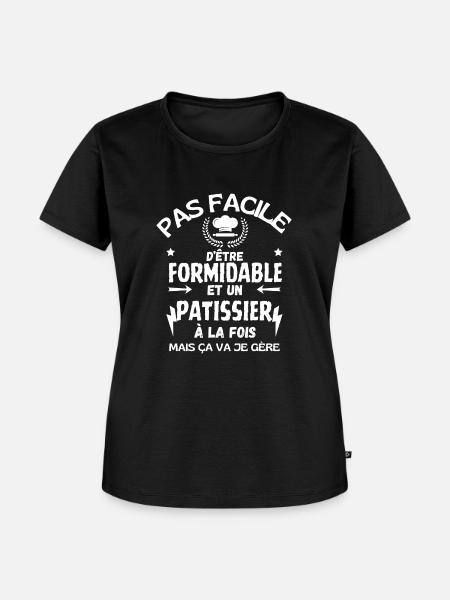 HERVORRAGENDER KONDITOR - Frauen Premium Bio T-Shirt - Schwarz