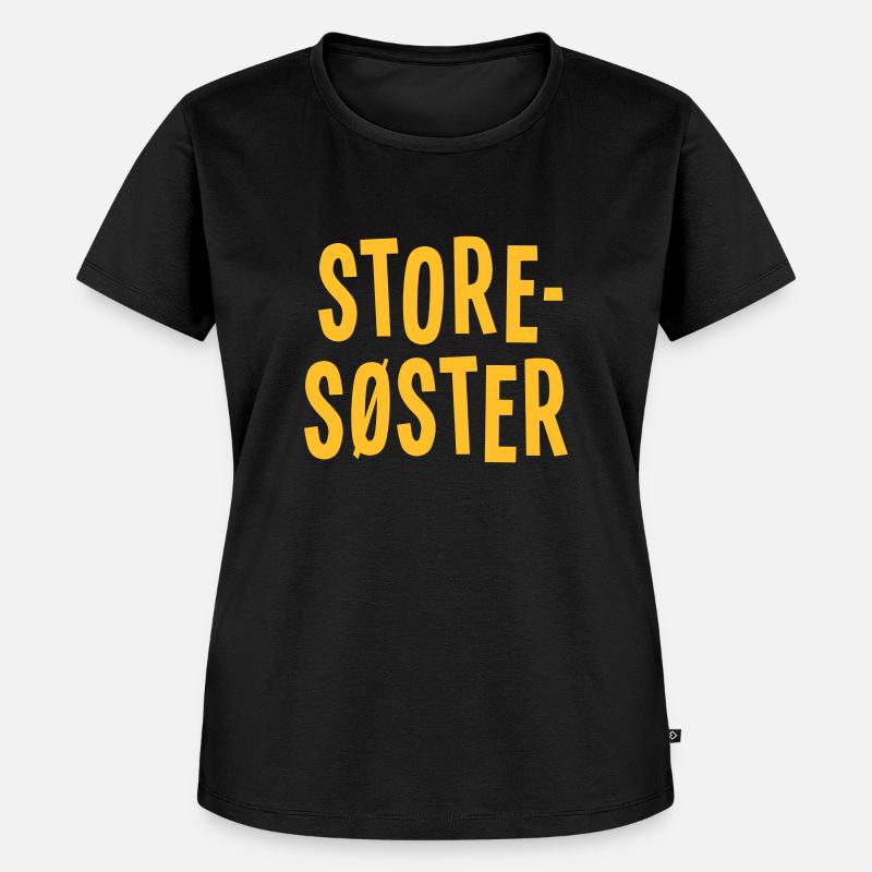 Große Schwester - Frauen Premium Bio T-Shirt - Schwarz