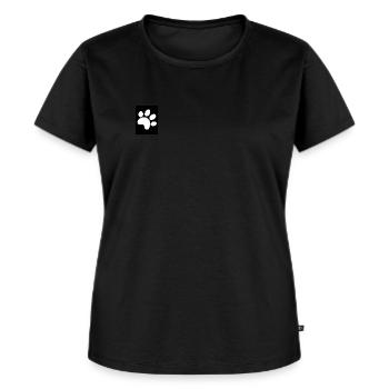Hundepfote mit Stil - Frauen Premium Bio T-Shirt - Schwarz - Vorne - Selfina (174cm)