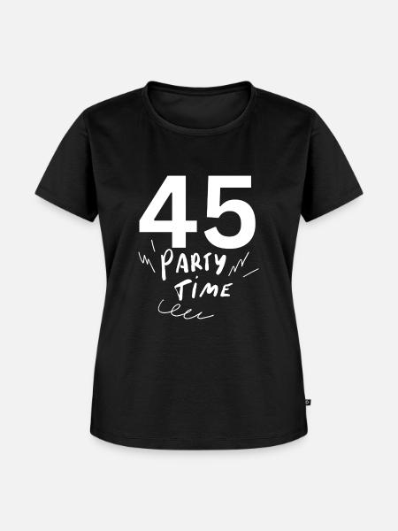 45 - Frauen Premium Bio T-Shirt - Schwarz