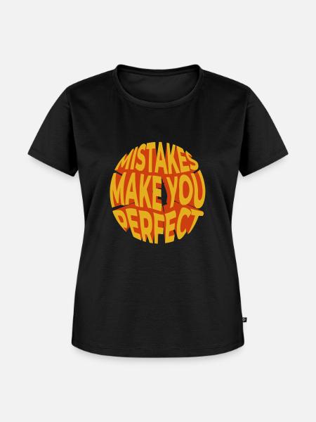 Fehler machen Sie perfekt - Frauen Premium Bio T-Shirt - Schwarz