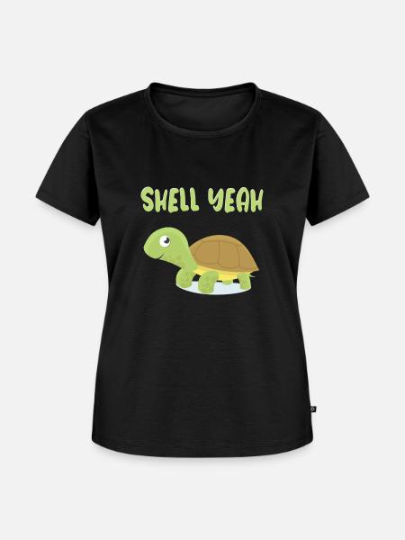 shell yeah turtle shirt - Frauen Premium Bio T-Shirt - Schwarz