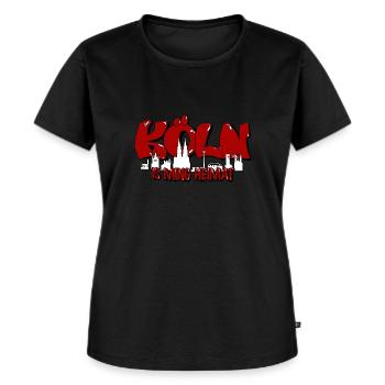 Köln is Ming Heimat Kölner Karneval Funshirt - Frauen Premium Bio T-Shirt - Schwarz - Vorne - Selfina (174cm)