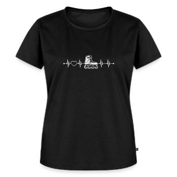 Inlineskating Inlineskater Geschenk - Frauen Premium Bio T-Shirt - Schwarz - Vorne - Selfina (174cm)