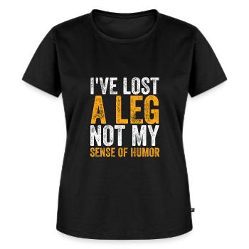 Amputated Leg Prosthesis Gift - Women's Premium Organic T-shirt - black - Front - Selfina (174cm)
