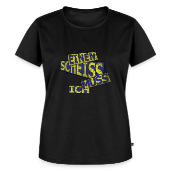 Einen scheiss muss ich - vintage - Frauen Premium Bio T-Shirt - Schwarz - Vorne - Selfina (174cm)