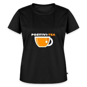 Tee - Frauen Premium Bio T-Shirt - Schwarz - Vorne - Selfina (174cm)