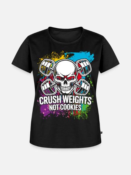 Crush Weights Gym - Frauen Premium Bio T-Shirt - Schwarz