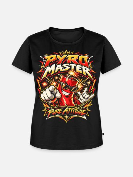 Pyro Master – Pure Attitude - Frauen Premium Bio T-Shirt - Schwarz