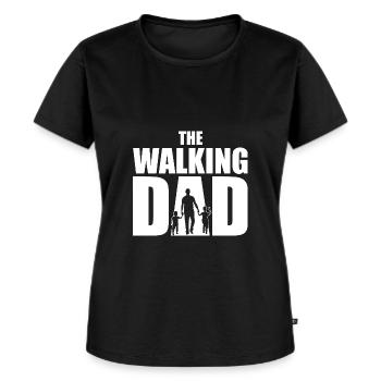 The Walking Dad Vater Geschenk T-Shirt - Frauen Premium Bio T-Shirt - Schwarz - Vorne - Selfina (174cm)
