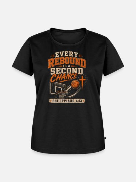 Jeder Rebound Eine Zweite Chance Christlicher - Frauen Premium Bio T-Shirt - Schwarz