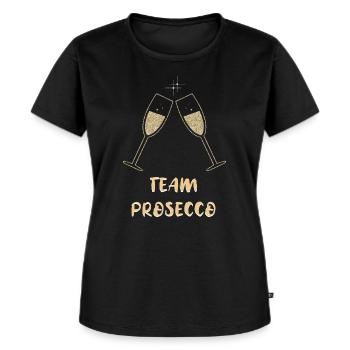 et Prosecco - Équipe Prosecco - T-shirt Premium bio Femme - noir - Devant - Selfina (174cm)