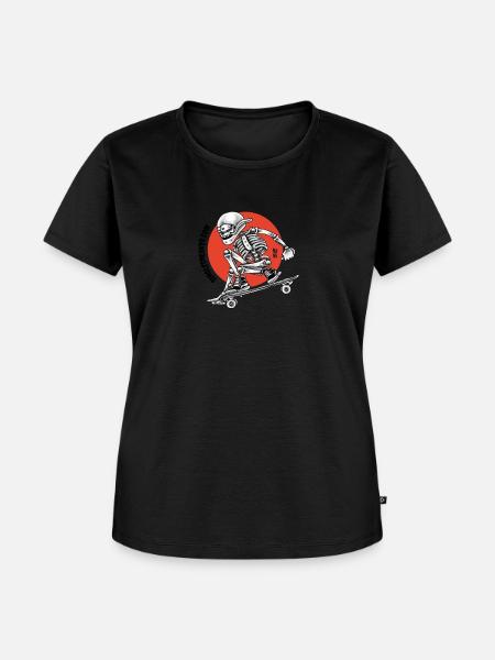 Longskate Downhill Series 02 - Frauen Premium Bio T-Shirt - Schwarz
