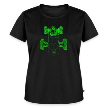 Formel-Rennen - Frauen Premium Bio T-Shirt - Schwarz - Vorne - Selfina (174cm)