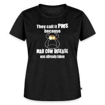 Ils l’appellent pms - T-shirt Premium bio Femme - noir - Devant - Selfina (174cm)