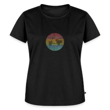 Used look retro scooter - Women's Premium Organic T-shirt - black - Front - Selfina (174cm)