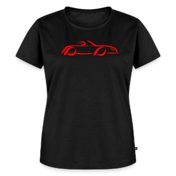 Cabrio - red - Frauen Premium Bio T-Shirt - Schwarz - Vorne - Selfina (174cm)
