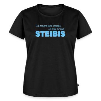 Therapie STEIBIS - Frauen Premium Bio T-Shirt - Schwarz - Vorne - Selfina (174cm)