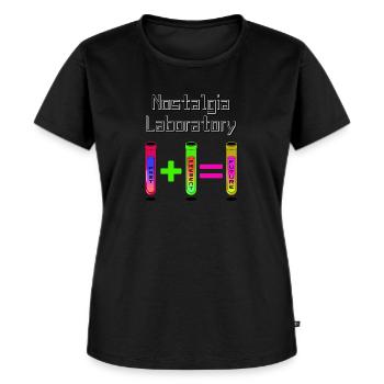 Laboratoire de nostalgie - T-shirt Premium bio Femme - noir - Devant - Selfina (174cm)