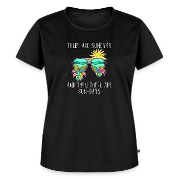 There are Sundays, and then there are SUN-DAYS - Women's Premium Organic T-shirt - black - Front - Selfina (174cm)