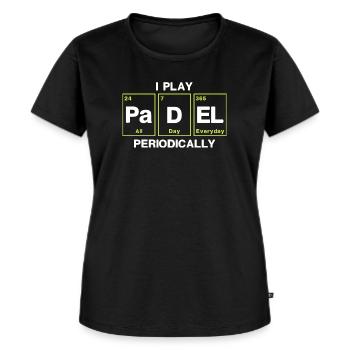 I Play Padel Periodically Padel Player Padeltennis - Women's Premium Organic T-shirt - black - Front - Selfina (174cm)