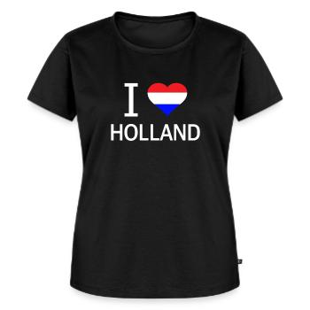 J’aime la Hollande - T-shirt Premium bio Femme - noir - Devant - Selfina (174cm)