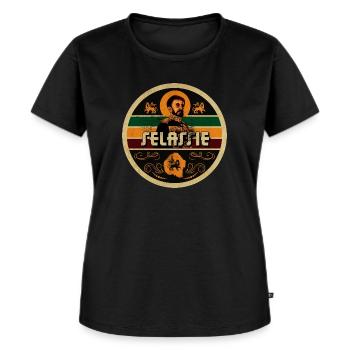 Selassie I Jah Rastafari - Women's Premium Organic T-shirt - black - Front - Selfina (174cm)