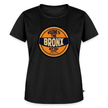 Willkommen in der Bronx - Frauen Premium Bio T-Shirt - Schwarz - Vorne - Selfina (174cm)