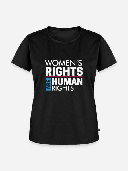 Frauenrechte Sind Menschenrechte - Frauen Premium Bio T-Shirt - Schwarz