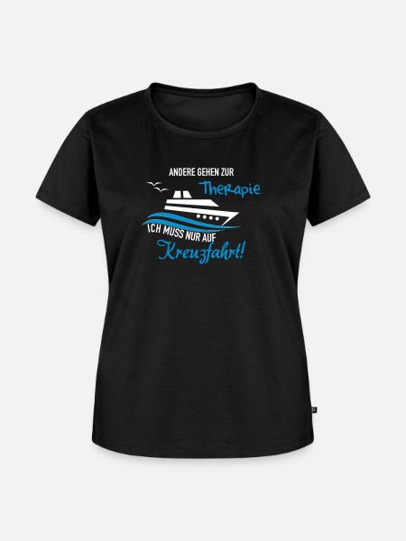 Therapie Kreuzfahrt - Frauen Premium Bio T-Shirt - Schwarz