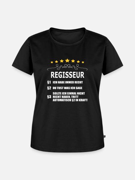 REGISSEUR - Frauen Premium Bio T-Shirt - Schwarz
