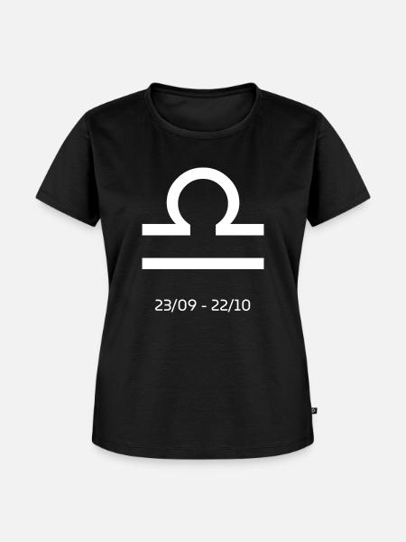 Sternzeichen Astrologisches Zeichen Waage - Frauen Premium Bio T-Shirt - Schwarz