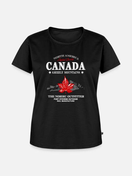 Kanada - Maple Leaf - Canada - Frauen Premium Bio T-Shirt - Schwarz