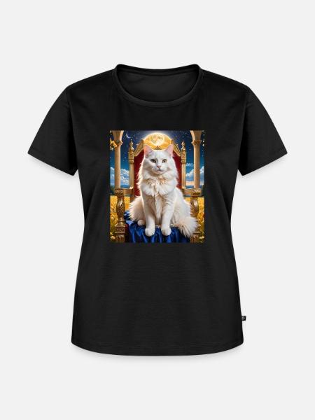 Cat - Frauen Premium Bio T-Shirt - Schwarz