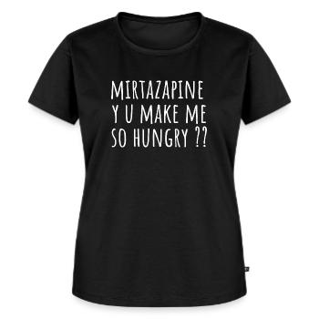 Lustige Depression, Mirtazapin Antidepressivum - Frauen Premium Bio T-Shirt - Schwarz - Vorne - Selfina (174cm)