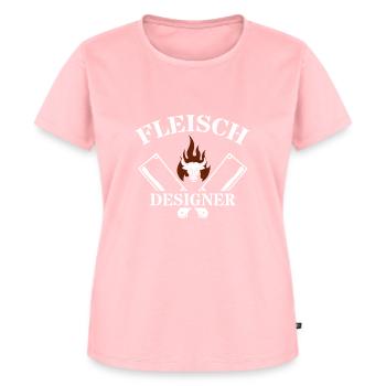 Fleisch Designer Metzger Lustig Fleischhauer Rind - Frauen Premium Bio T-Shirt - Rosa - Vorne - AI Model Female 172 dark (172cm)