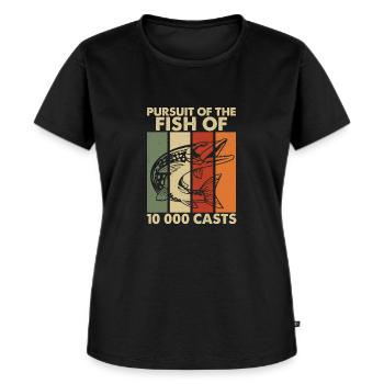 Pursuit Of The Northern Pike A Muskie Hunter - Women's Premium Organic T-shirt - black - Front - Selfina (174cm)
