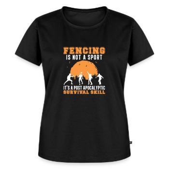 Funny Fencing Sarcasm For A Sarcastic Fencer - Women's Premium Organic T-shirt - black - Front - Selfina (174cm)