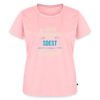 Heimat Stadt - Soest - blau retro - RAHMENLOS - Women's Premium Organic T-shirt - rose - Front - AI Model Female 172 dark (172cm)