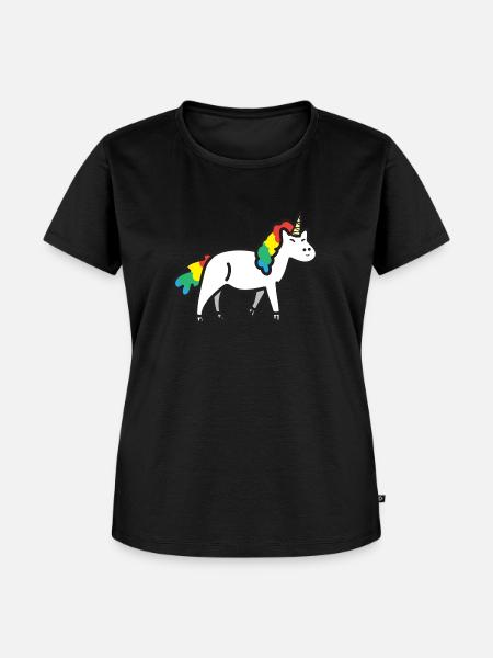 Unicorn - Frauen Premium Bio T-Shirt - Schwarz