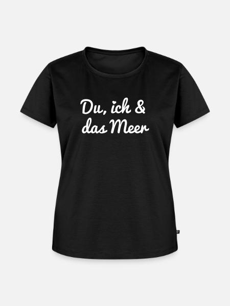Du, ich und das Meer - Frauen Premium Bio T-Shirt - Schwarz