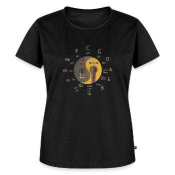 Lieben Sie, Gitarre zu spielen - Frauen Premium Bio T-Shirt - Schwarz - Vorne - Selfina (174cm)