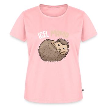 Igel Mama Mutter Muttertag Damen - Frauen Premium Bio T-Shirt - Rosa - Vorne - AI Model Female 172 dark (172cm)
