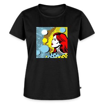 Dot Diva - Frauen Premium Bio T-Shirt - Schwarz - Vorne - Selfina (174cm)