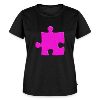 pièce de puzzle 2 - T-shirt Premium bio Femme - noir - Devant - Selfina (174cm)