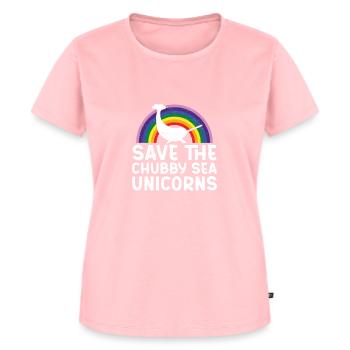 Wale beobachten — Rettet das mollige Meer — - Frauen Premium Bio T-Shirt - Rosa - Vorne - AI Model Female 172 dark (172cm)
