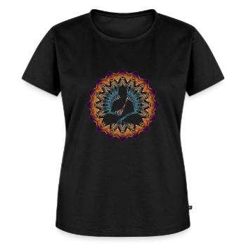 meditation - Frauen Premium Bio T-Shirt - Schwarz - Vorne - Selfina (174cm)